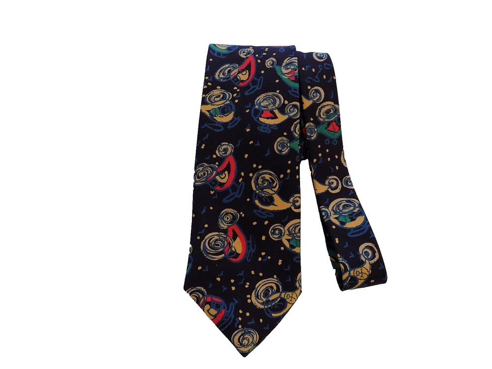 JC de Castelbajac tie necktie silk geometric Made in Italy